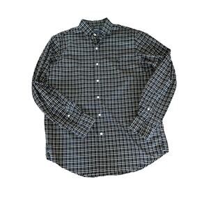 Polo Ralph Lauren Dress Shirt Classic Fit Black Plaid Mens Size Large